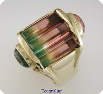 Bi Color Tourmaline RIng