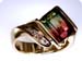 BiColor Tourmaline, Diamond & 14kt