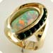 Opal Peanut & Tsavorite Ring